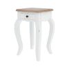 Picture of Venice Two Tone Solid Wood Cabriole Leg Farmhouse White Endtable
