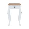 Picture of Venice Two Tone Solid Wood Cabriole Leg Farmhouse White Endtable