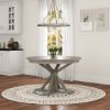 Picture of Alamosa Solid Wood Grey Round Kitchen Table