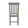 Picture of Alamosa Solid Teak Wood Grey Dining Slat Back Dining Chair