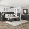 Picture of Estherville Modern Charcoal Grey 4 Piece Storage Bedroom Set