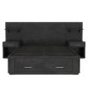 Picture of Estherville Modern Charcoal Grey 4 Piece Storage Bedroom Set