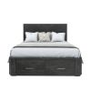 Picture of Estherville Modern Charcoal Grey Storage Platform Bed Frame