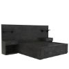 Picture of Estherville Modern Charcoal Grey Storage Platform Bed Frame