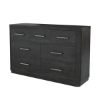 Picture of Estherville Modern Charcoal Grey 7 Drawer Large Bedroom Dresser