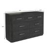 Picture of Estherville Modern Charcoal Grey 7 Drawer Large Bedroom Dresser