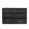 Picture of Estherville Modern Charcoal Grey 7 Drawer Large Bedroom Dresser