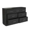 Picture of Estherville Modern Charcoal Grey 7 Drawer Large Bedroom Dresser
