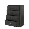 Picture of Estherville Modern Charcoal Grey 4 Drawer Tall Bedroom Dresser