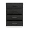 Picture of Estherville Modern Charcoal Grey 4 Drawer Tall Bedroom Dresser