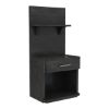 Picture of Estherville Modern Charcoal Grey Wooden Bookcase Nightstand