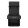 Picture of Estherville Modern Charcoal Grey Wooden Bookcase Nightstand