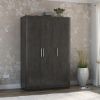 Picture of Estherville Modern Charcoal Grey Large Clothing Armoire Wardrobe