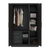 Picture of Estherville Modern Charcoal Grey Large Clothing Armoire Wardrobe