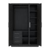 Picture of Estherville Modern Charcoal Grey Large Clothing Armoire Wardrobe