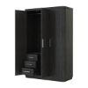 Picture of Estherville Modern Charcoal Grey Large Clothing Armoire Wardrobe