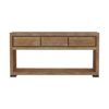 Picture of Oaso Rustic Solid Wood Entryway Hall Console Table With 3 Drawers