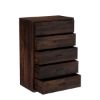Picture of San Gabriel Rustic Solid Wood 5 Drawer Tall Dresser Chest