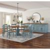 Picture of Conway Blue Two Tone Mahogany Wood Dining Room Set