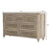 Picture of Winnetka Rustic Solid Wood 7 Drawer Bedroom Dresser