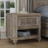 Picture of Winnetka Rustic Solid Wood Nightstand with One Drawer and Open Shelf