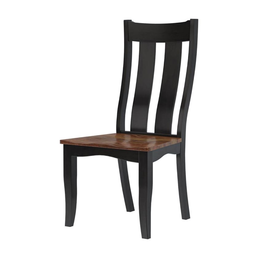 Picture of Rexburg Black Two Tone Solid Wood Farmhouse Dining Chair