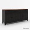 Picture of Rexburg Black Two Tone Solid Wood 4 Drawer Extra Long Sideboard