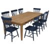 Picture of Peshtigo Teak & Mahogany Wood 9 PC Farmhouse Dining Table Chair Set