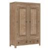 Picture of Waukesha Moroccan Style Teak Solid Wood Large Armoire with Hanging Rod