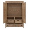 Picture of Waukesha Moroccan Style Teak Solid Wood Large Armoire with Hanging Rod