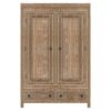 Picture of Waukesha Moroccan Style Teak Solid Wood Large Armoire with Hanging Rod