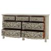 Picture of Pennsylvania Solid Wood Queen Anne 7 Drawer White Bedroom Dresser