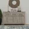 Picture of Winnetka Rustic Teak Wood Long Sideboard Cabinet
