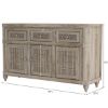 Picture of Winnetka Rustic Teak Wood Long Sideboard Cabinet
