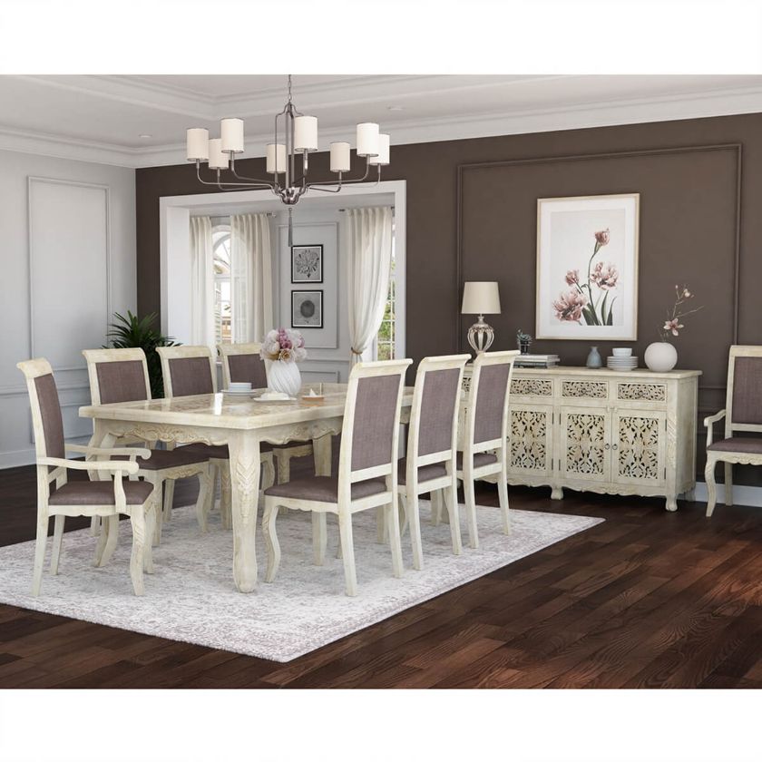 Picture of Pennsylvania Solid Wood Queen Anne Farmhouse Dining Room Set