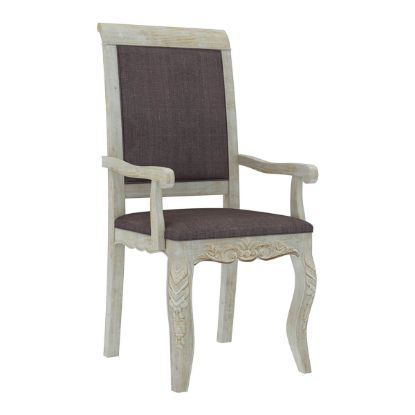 Picture of Pennsylvania Solid Wood Queen Anne Farmhouse Upholstered Dining Chair