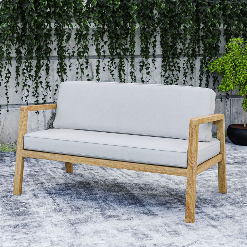 Picture of Savannah Solid Teak Wood Outdoor 2 Seater Japanese Sofa