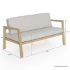 Picture of Savannah Solid Teak Wood Outdoor 2 Seater Japanese Sofa