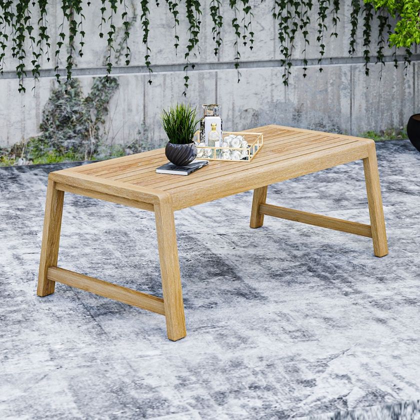 Picture of Savannah Rustic Teak Wood Outdoor Coffee Table
