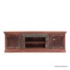 Picture of Antique Rustic Solid Wood 2 Door 2 Tier Media Console