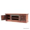 Picture of Antique Rustic Solid Wood 2 Door 2 Tier Media Console