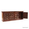 Picture of Antique Rustic Solid Wood 4 Door Buffet Sideboard