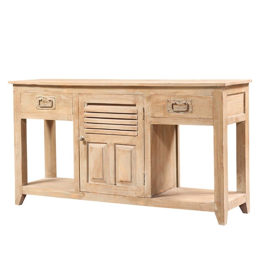 Picture of Contemporary Rustic Solid Wood 2 Drawer Large Sideboard