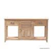 Picture of Contemporary Rustic Solid Wood 2 Drawer Large Sideboard