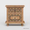 Picture of Morna Hand Carved Solid Wood Nightstand with 2 Drawers