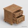 Picture of Morna Hand Carved Solid Wood Nightstand with 2 Drawers
