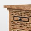 Picture of Morna Hand Carved Solid Wood Nightstand with 2 Drawers
