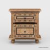 Picture of Morna Hand Carved Solid Wood Nightstand with 2 Drawers