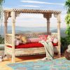 Picture of Lecco Teak Outdoor Daybed with Canopy