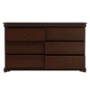 Picture of Classic Handcrafted Mahogany Wood 6 Drawer Double Dresser